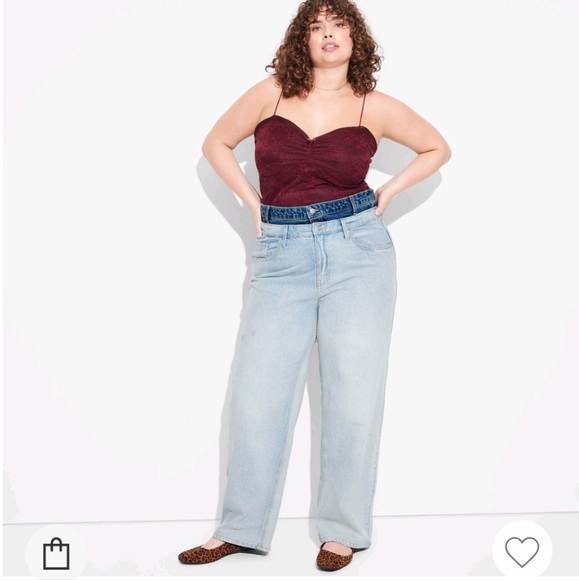 Relaxed Straight Jeans - Wild Fable Light Blue 00 - Picture 1 of 15